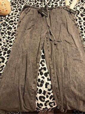 Fashion Nova Black Wash Wide Leg Jeans - 1X